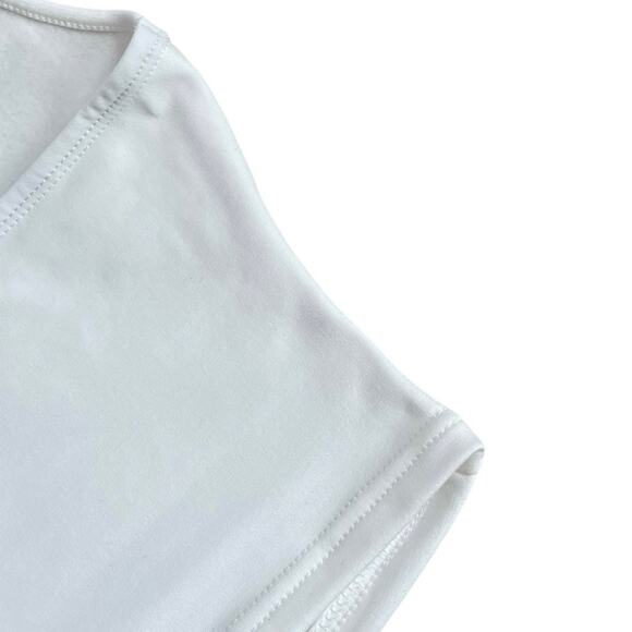 SHEIN White One Shoulder Gold Chain Strap Halter Neck Cropped Top - Picture 7 of 8